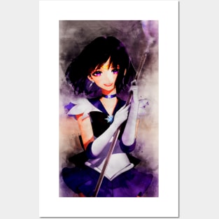 Sailor Saturn Anime Watercolor Posters and Art